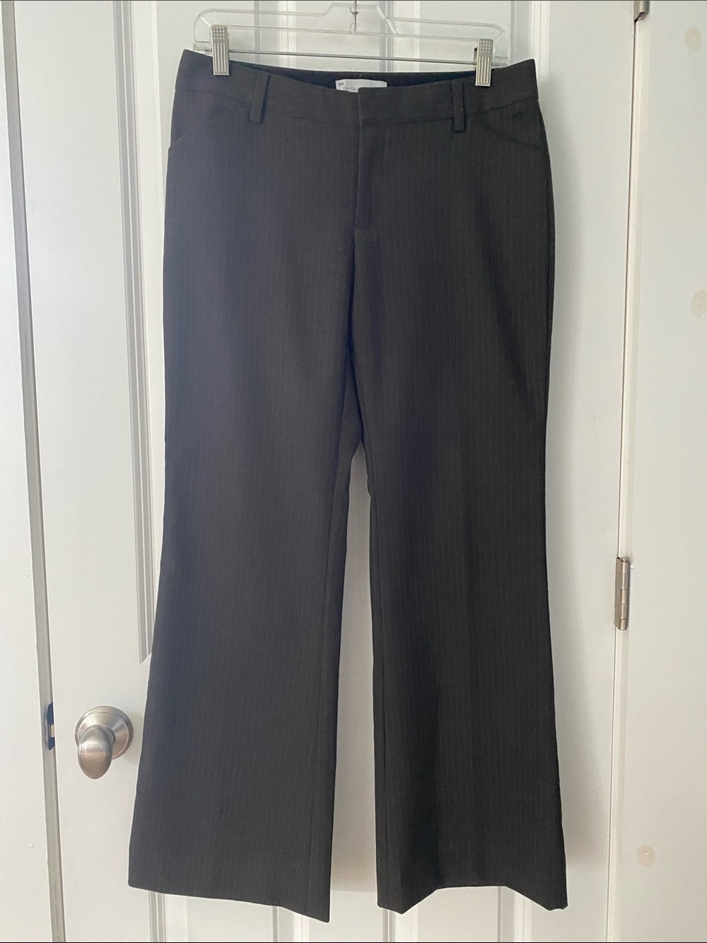 GAP Brown Pinstripe Dress Pants, Womens 2A Stretch